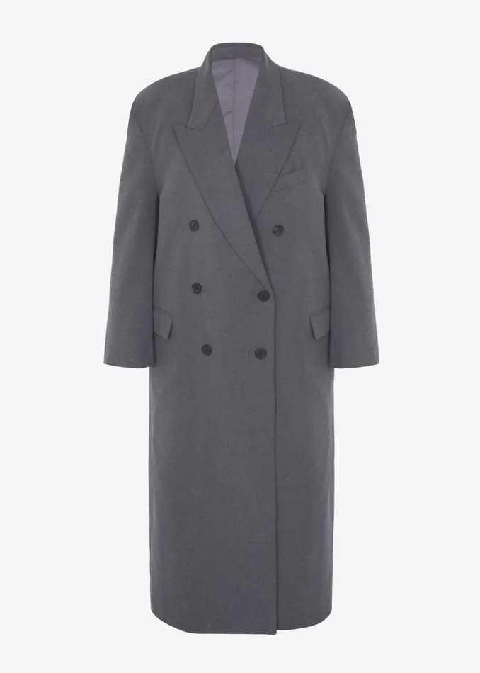 Women The Frankie Shop Outerwear Delphina Long Coat Grey