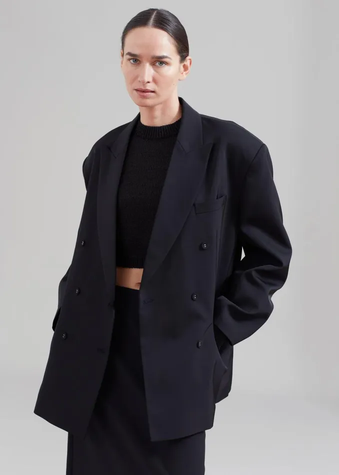 Women The Frankie Shop Outerwear Demi Blazer Black