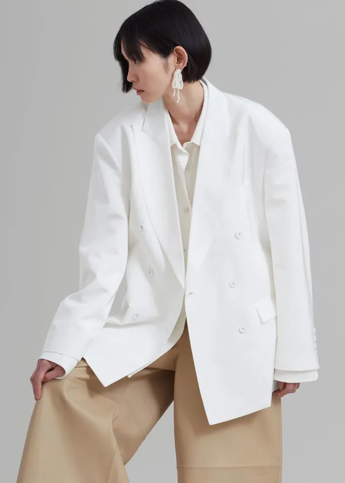Women The Frankie Shop Outerwear Demi Blazer White