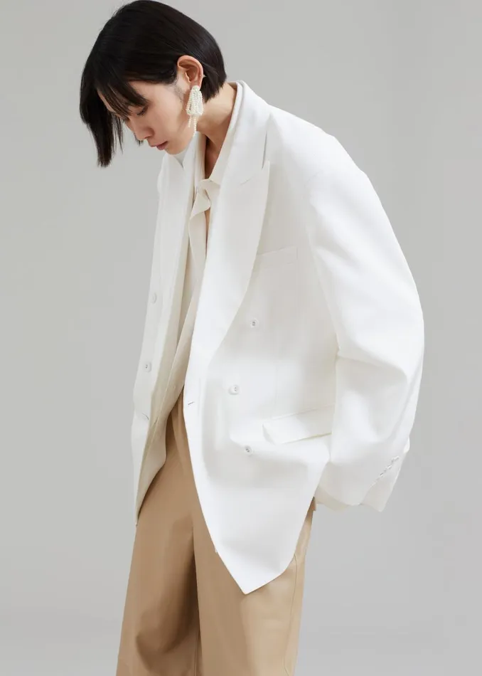 Women The Frankie Shop Outerwear Demi Blazer White