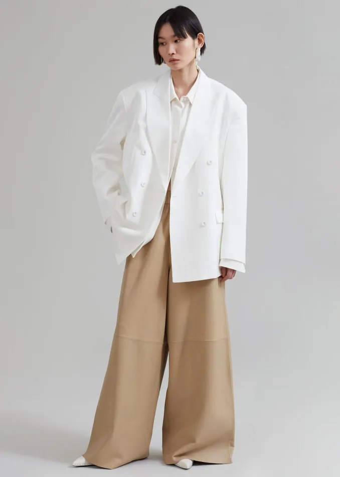 Women The Frankie Shop Outerwear Demi Blazer White