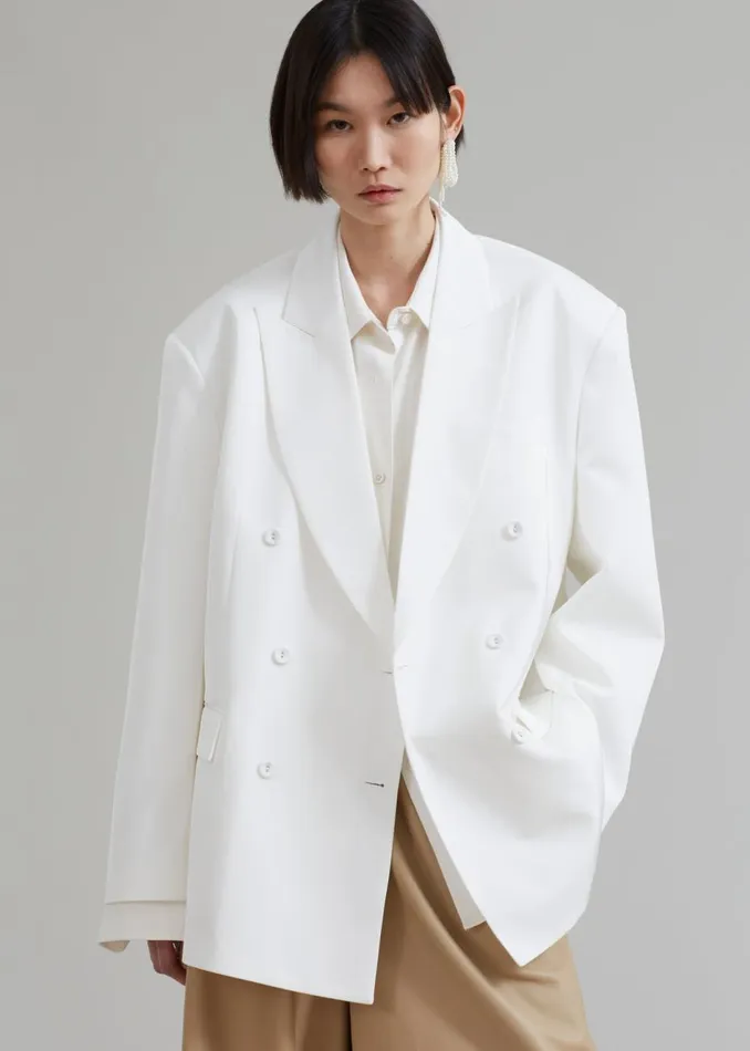 Women The Frankie Shop Outerwear Demi Blazer White