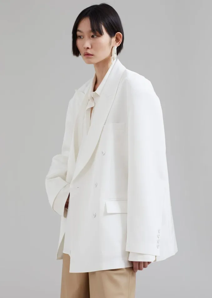 Women The Frankie Shop Outerwear Demi Blazer White