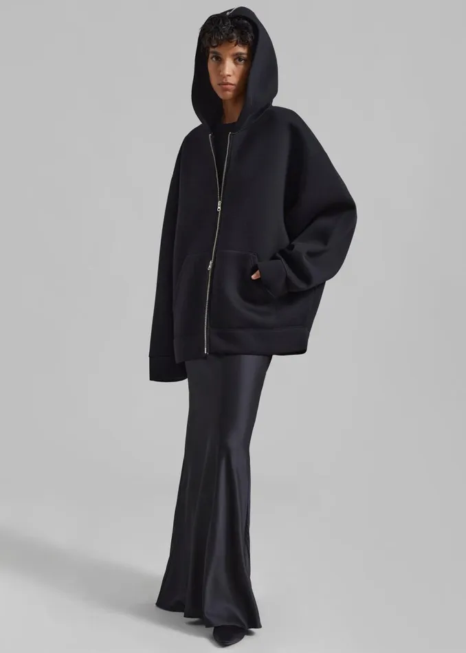 Women The Frankie Shop Outerwear Denton Oversized Hoodie Black