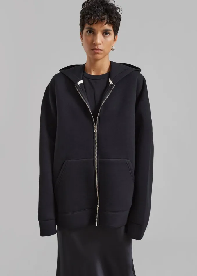 Women The Frankie Shop Outerwear Denton Oversized Hoodie Black