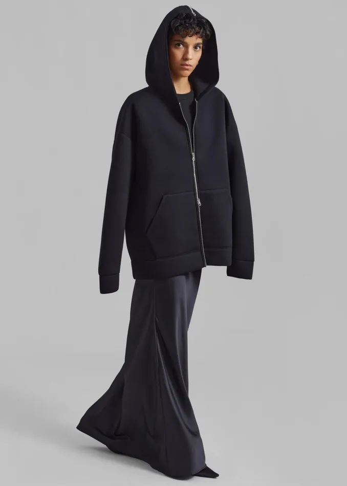 Women The Frankie Shop Outerwear Denton Oversized Hoodie Black