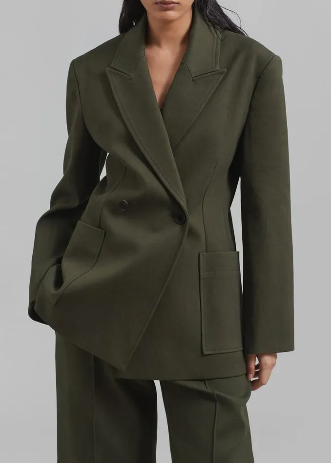 Women The Frankie Shop Outerwear Devon Blazer Khaki