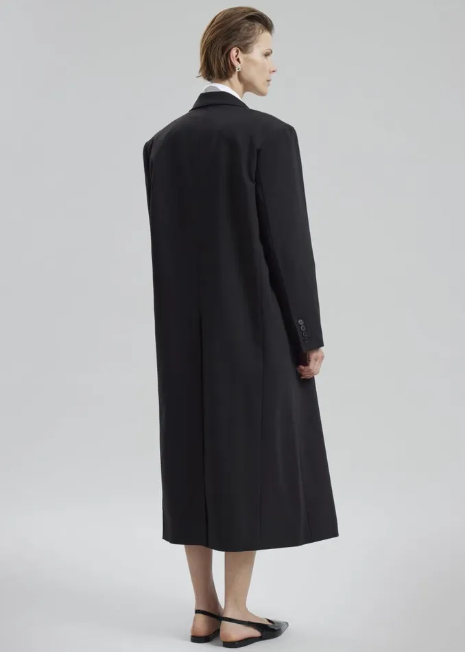 Women The Frankie Shop Outerwear Dex Double Breasted Coat Black