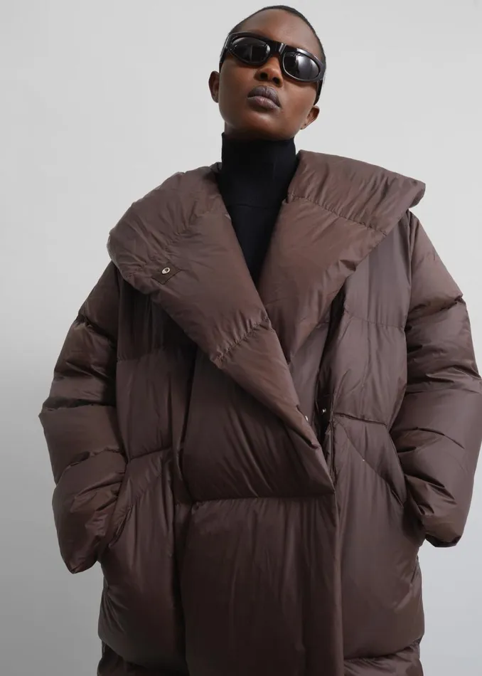 Women The Frankie Shop Outerwear Dover Puffer Coat Brown
