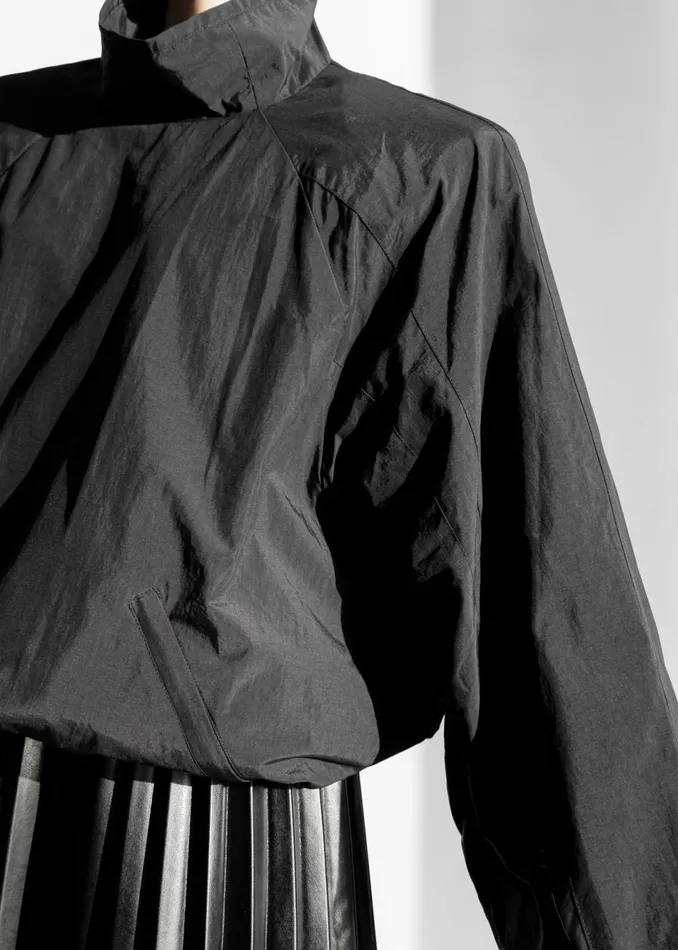 Women The Frankie Shop Outerwear Doyle Mockneck Anorak Black