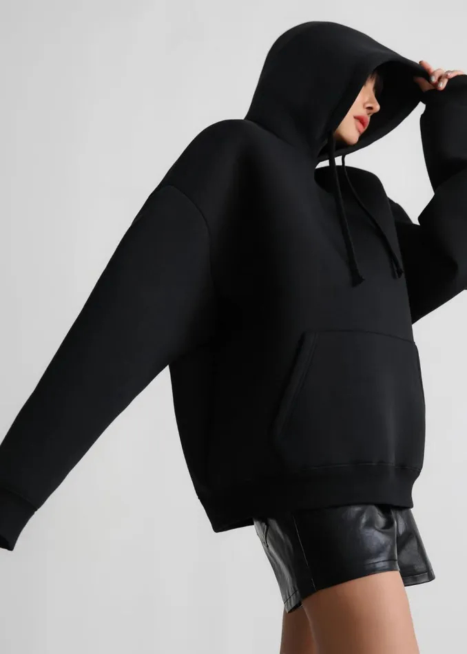 Women The Frankie Shop Outerwear Easton Oversized Hoodie Black