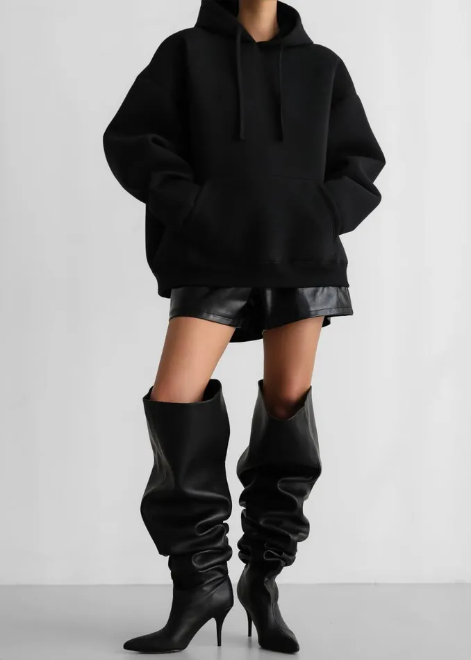 Women The Frankie Shop Outerwear Easton Oversized Hoodie Black