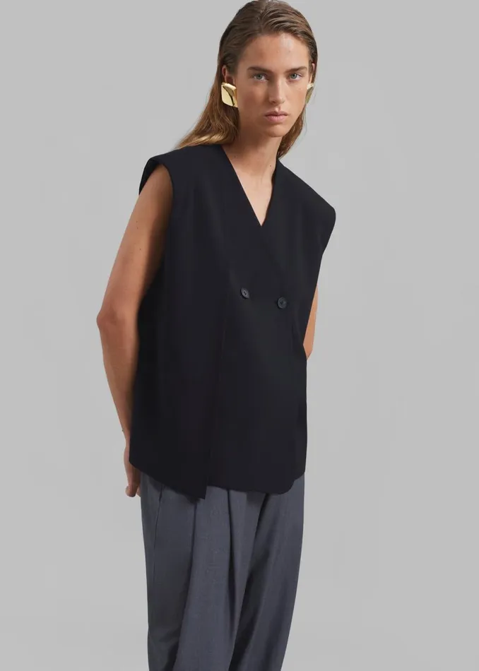 Women The Frankie Shop Outerwear Elvie Vest Black