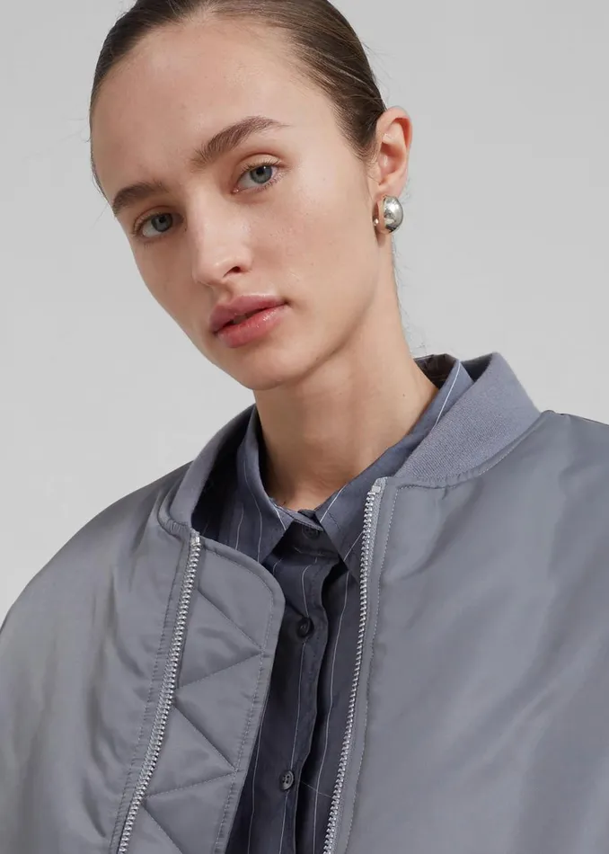 Women The Frankie Shop Outerwear Erina Padded Bomber Grey