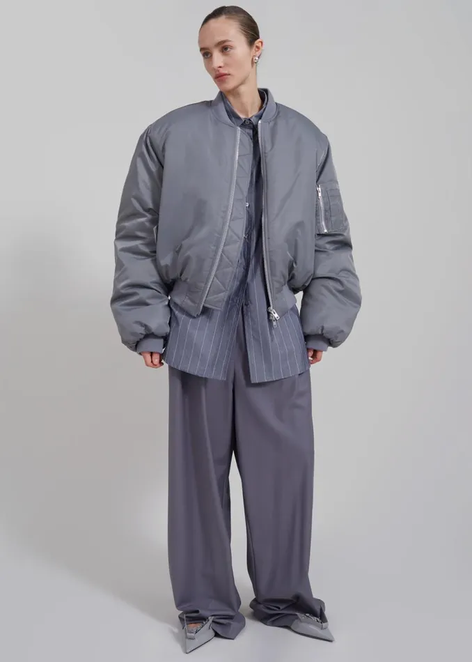 Women The Frankie Shop Outerwear Erina Padded Bomber Grey