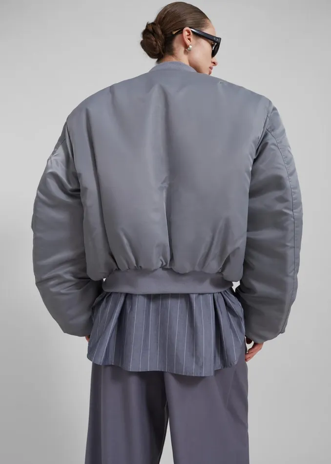 Women The Frankie Shop Outerwear Erina Padded Bomber Grey