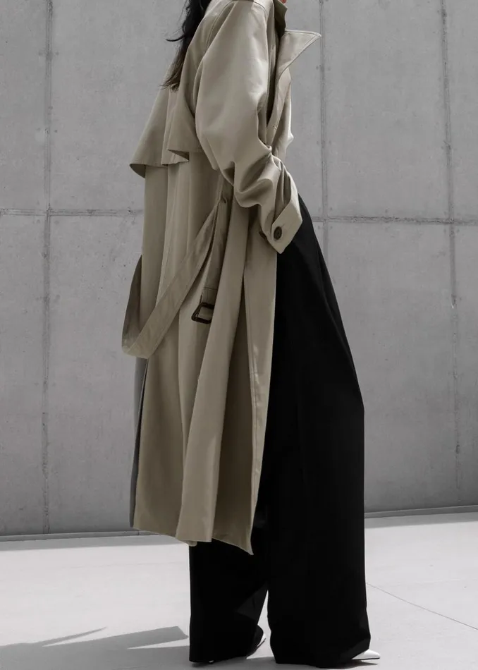 Women The Frankie Shop Outerwear Eugene Trench Coat Pale Khaki
