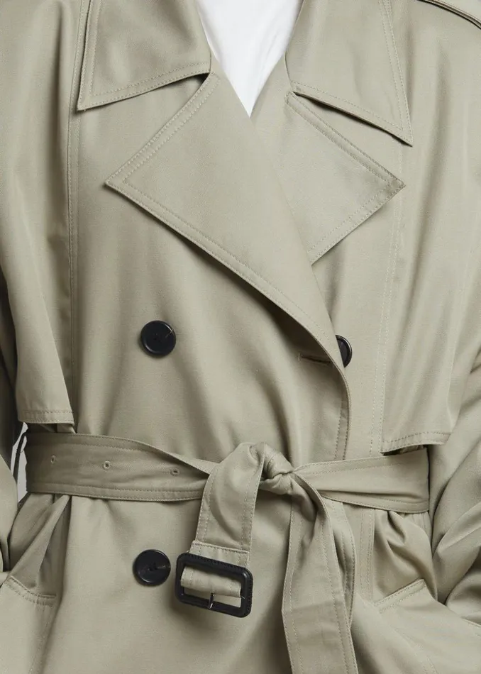 Women The Frankie Shop Outerwear Eugene Trench Coat Pale Khaki