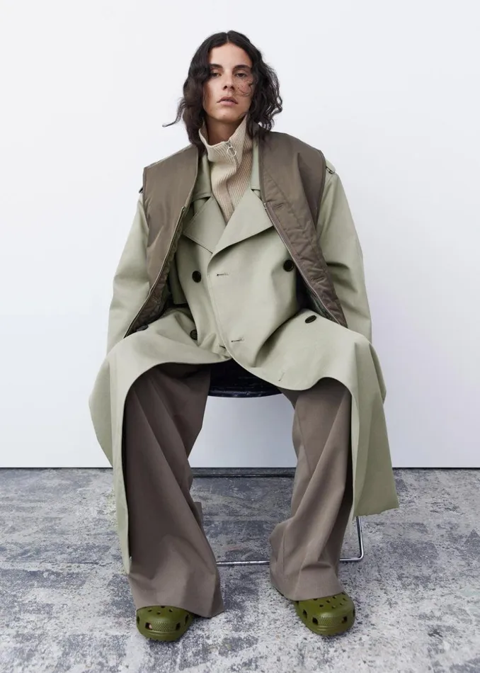 Women The Frankie Shop Outerwear Eugene Trench Coat Pale Khaki