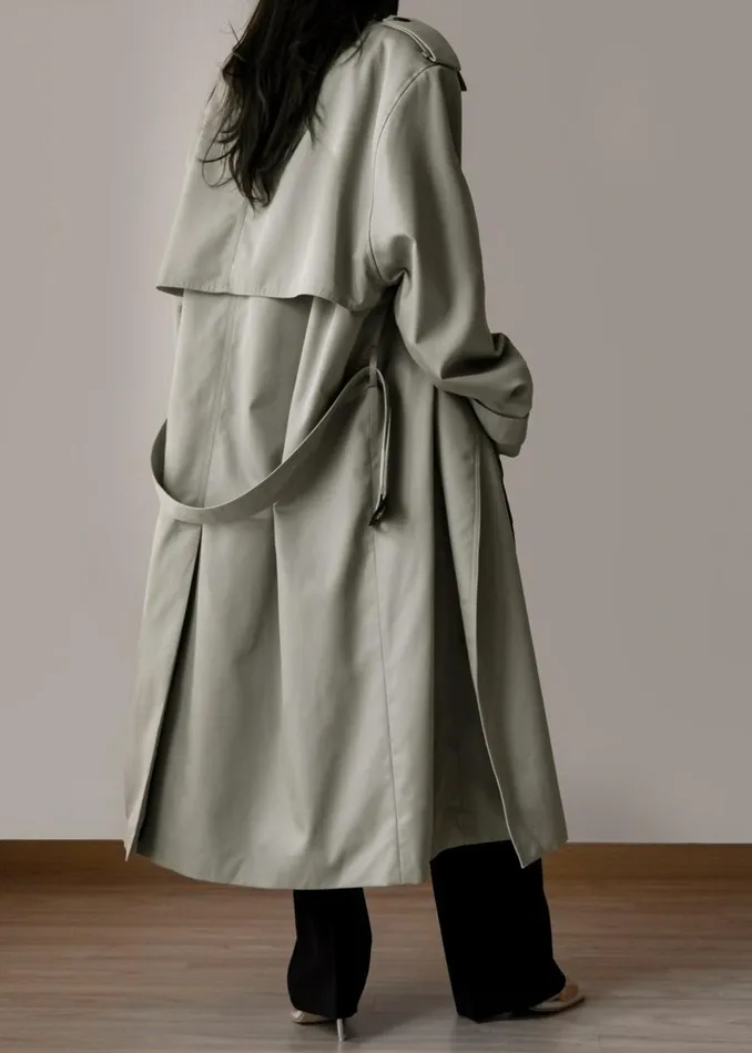 Women The Frankie Shop Outerwear Eugene Trench Coat Pale Khaki