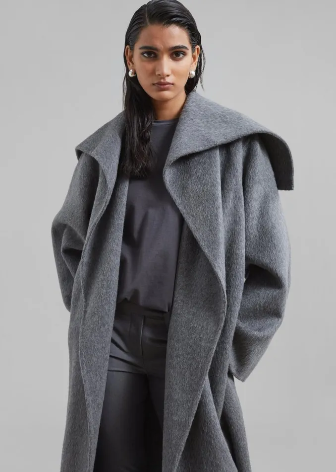 Women The Frankie Shop Outerwear Evelyn Coat Grey