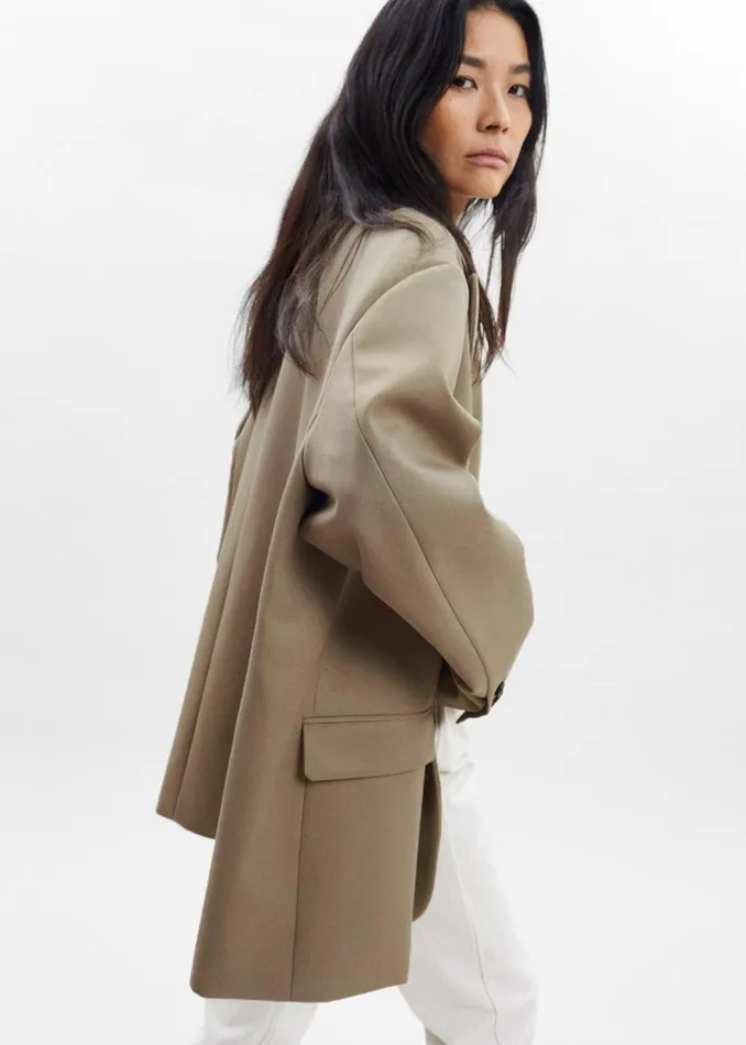 Women The Frankie Shop Outerwear Frankie Oversized Boyfriend Blazer Desert Taupe