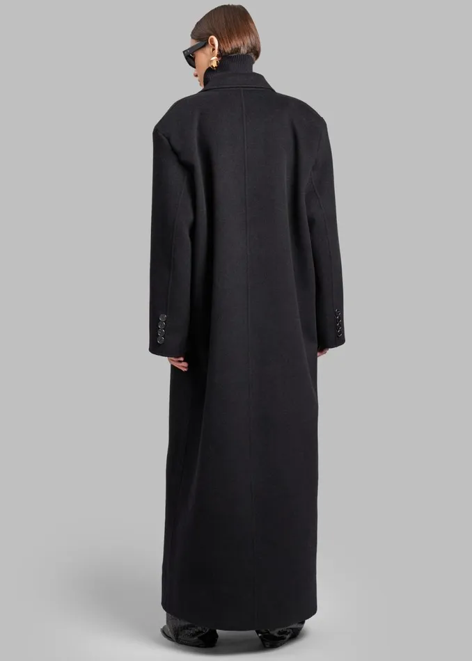 Women The Frankie Shop Outerwear Gaia Double Breasted Coat Black