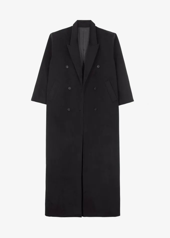 Women The Frankie Shop Outerwear Gaia Double Breasted Coat Black