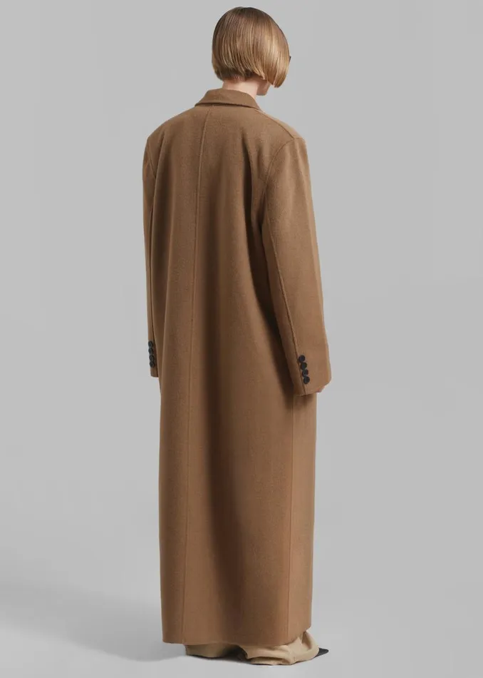 Women The Frankie Shop Outerwear Gaia Double Breasted Coat Camel