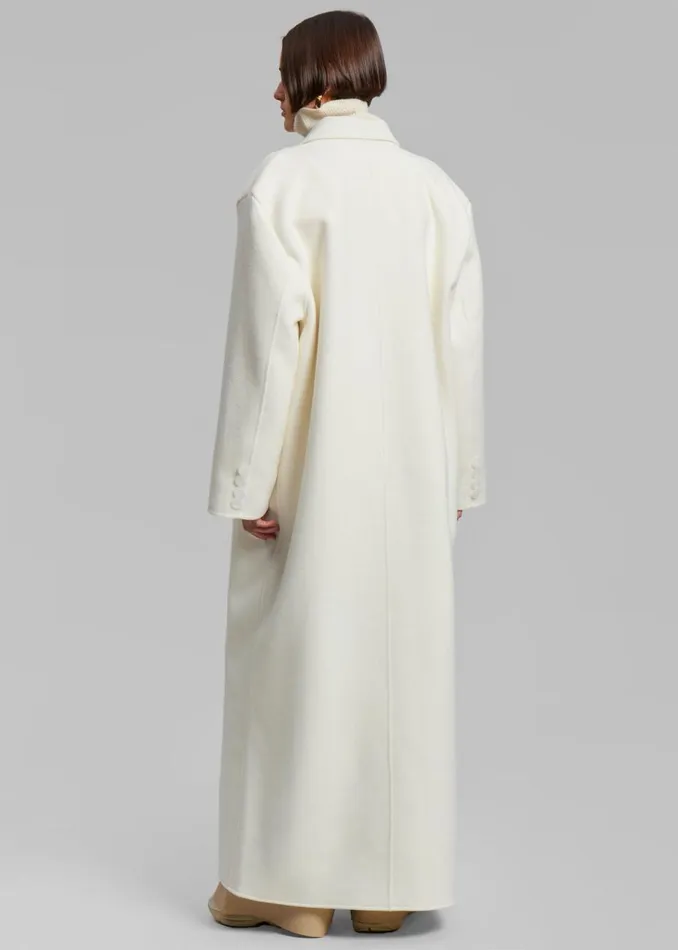 Women The Frankie Shop Outerwear Gaia Double Breasted Coat Ivory