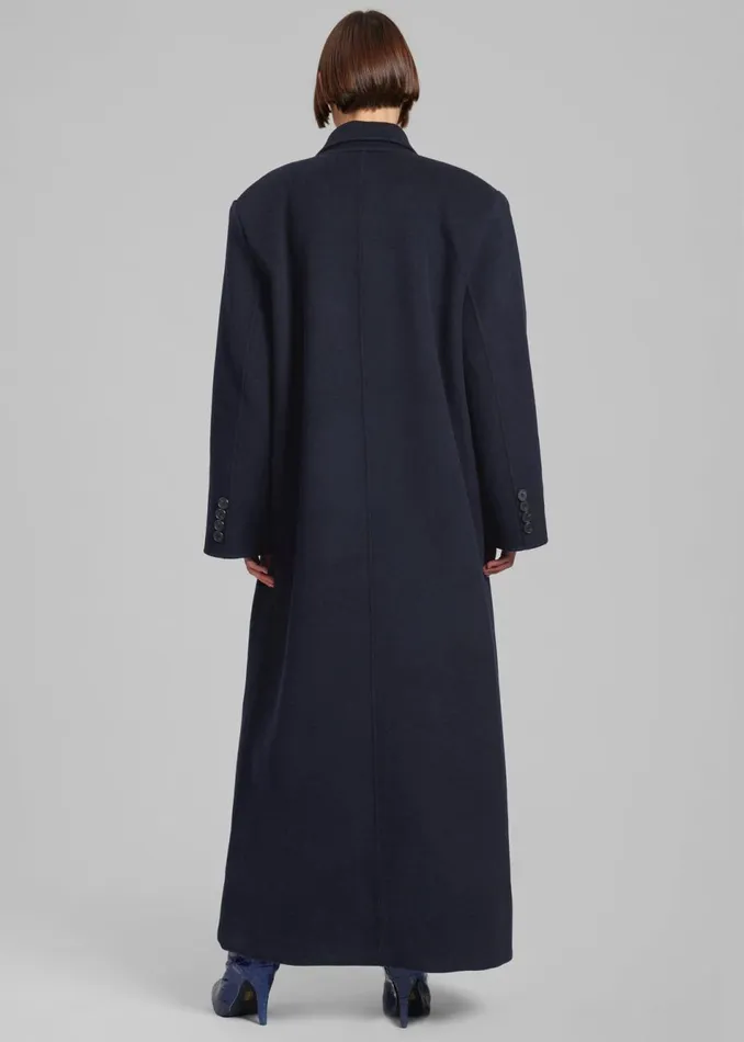 Women The Frankie Shop Outerwear Gaia Double Breasted Coat Navy