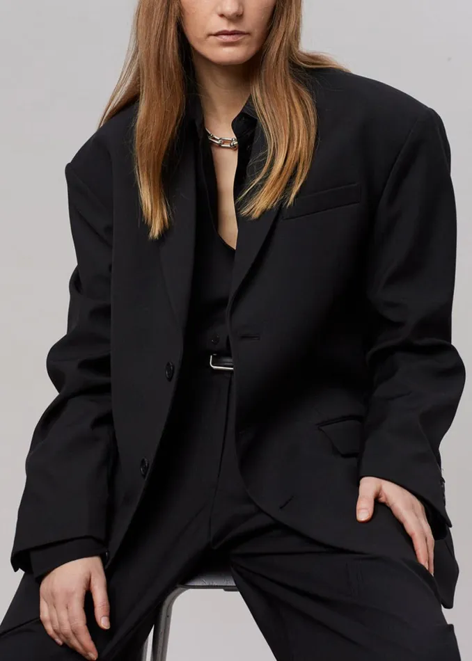 Women The Frankie Shop Outerwear Gelso Oversized Blazer Black