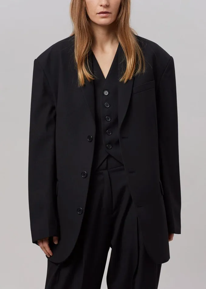 Women The Frankie Shop Outerwear Gelso Oversized Blazer Black