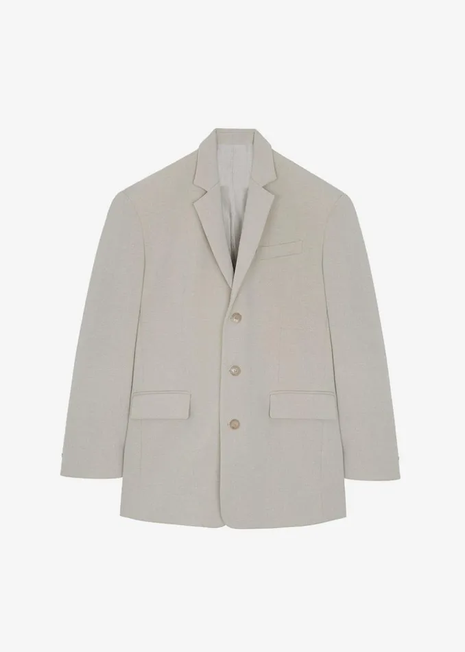 Women The Frankie Shop Outerwear Gelso Oversized Blazer Light Taupe Melange