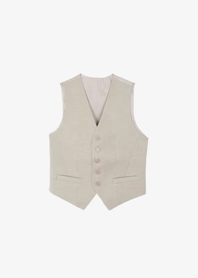 Women The Frankie Shop Outerwear Gelso Waistcoat Light Taupe Melange