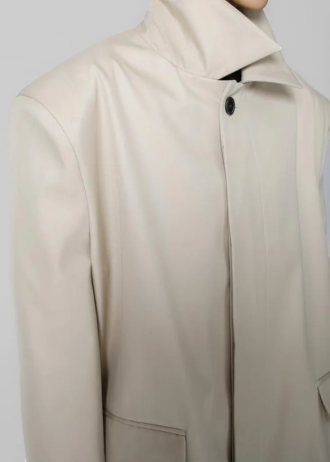 Women The Frankie Shop Outerwear Ghent Padded Shoulder Trench Beige