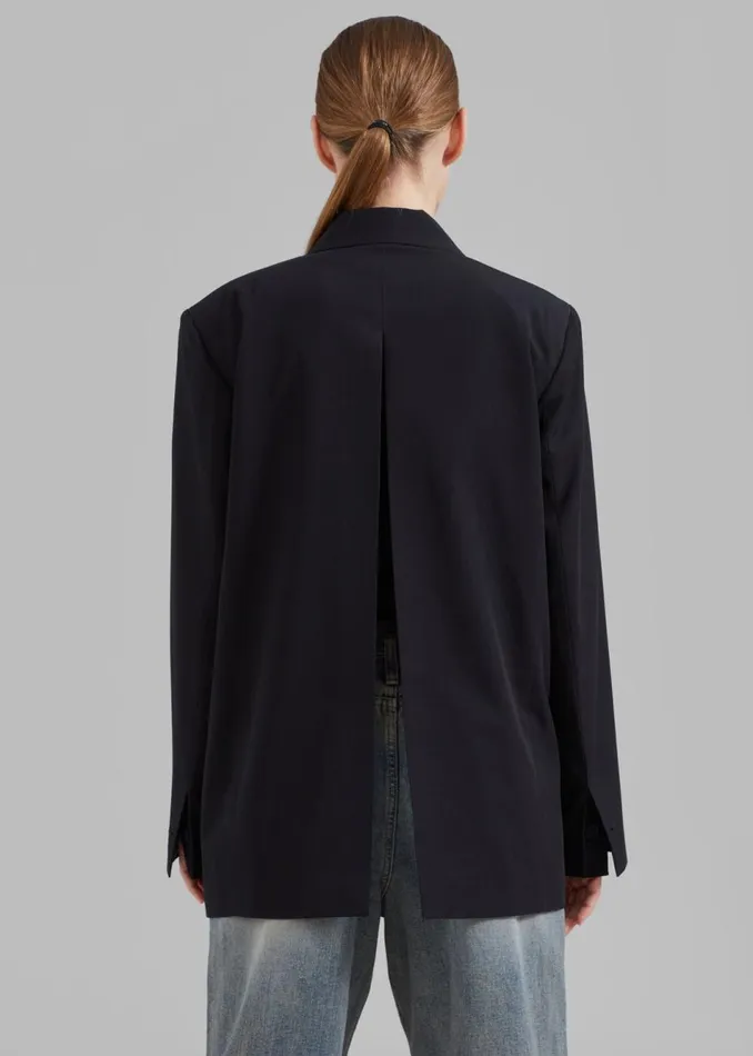 Women The Frankie Shop Outerwear Girona Open Back Blazer Black