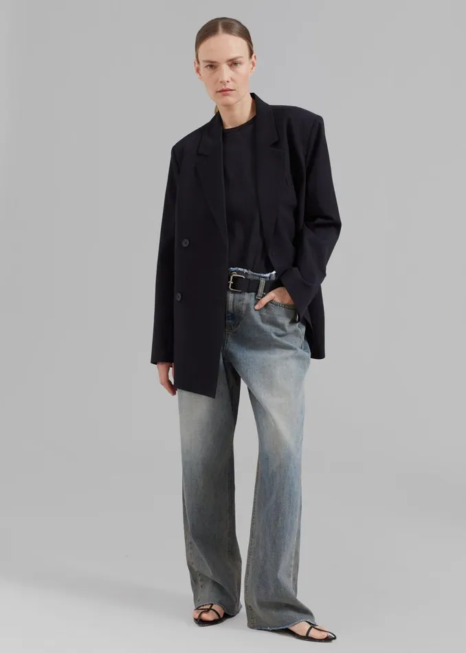 Women The Frankie Shop Outerwear Girona Open Back Blazer Black