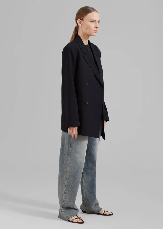 Women The Frankie Shop Outerwear Girona Open Back Blazer Black