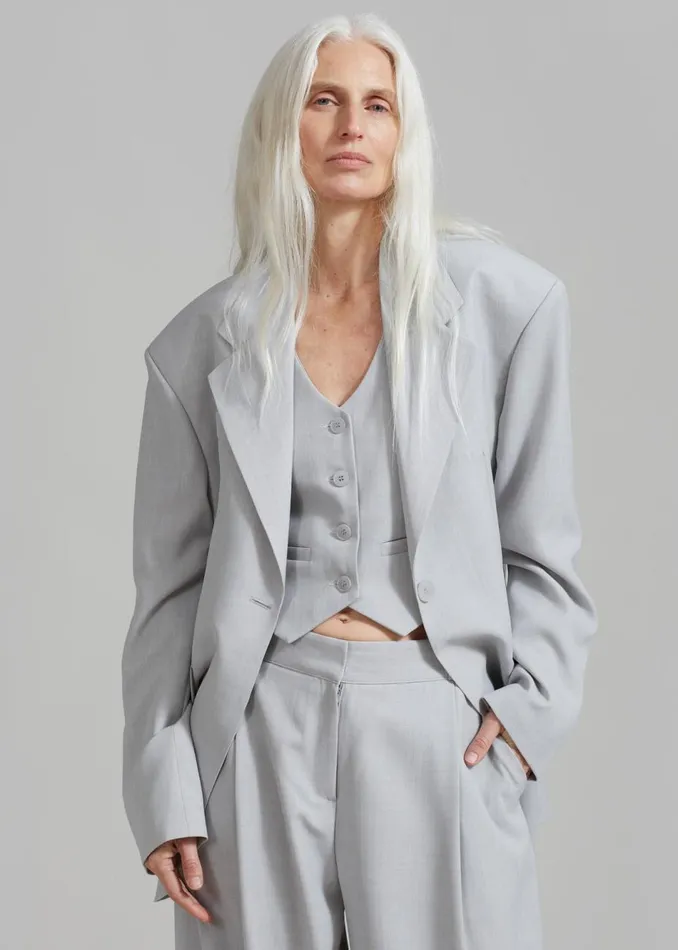 Women The Frankie Shop Outerwear Gladys Blazer Grey