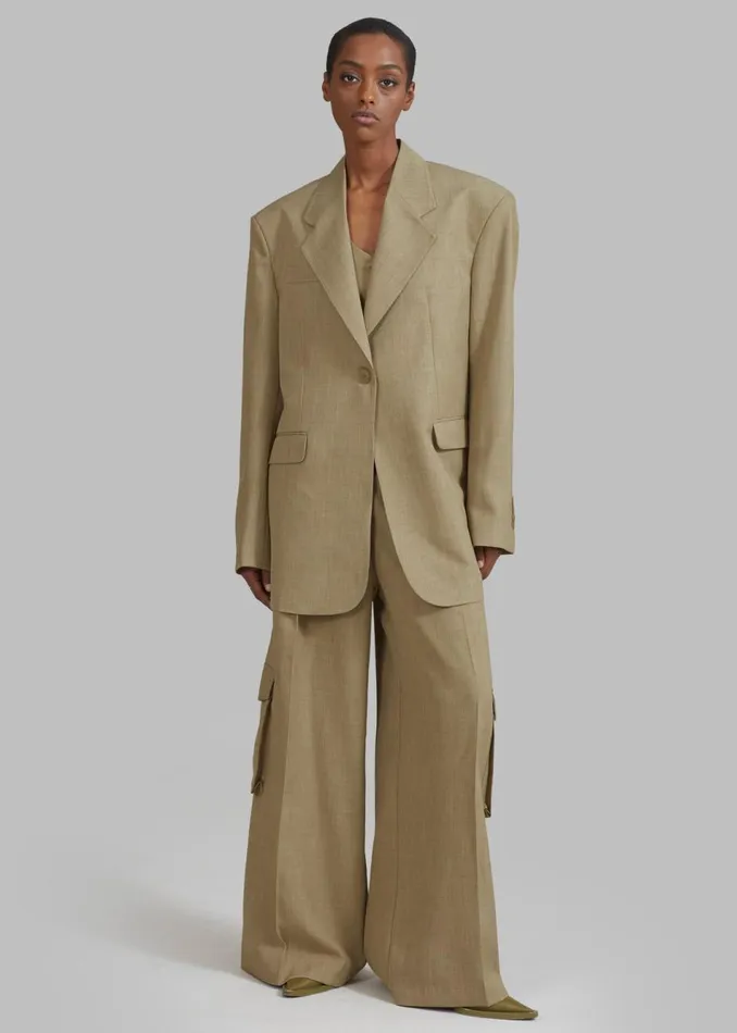 Women The Frankie Shop Outerwear Gladys Blazer Khaki