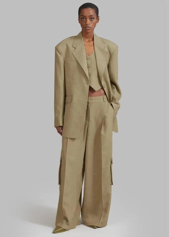 Women The Frankie Shop Outerwear Gladys Blazer Khaki