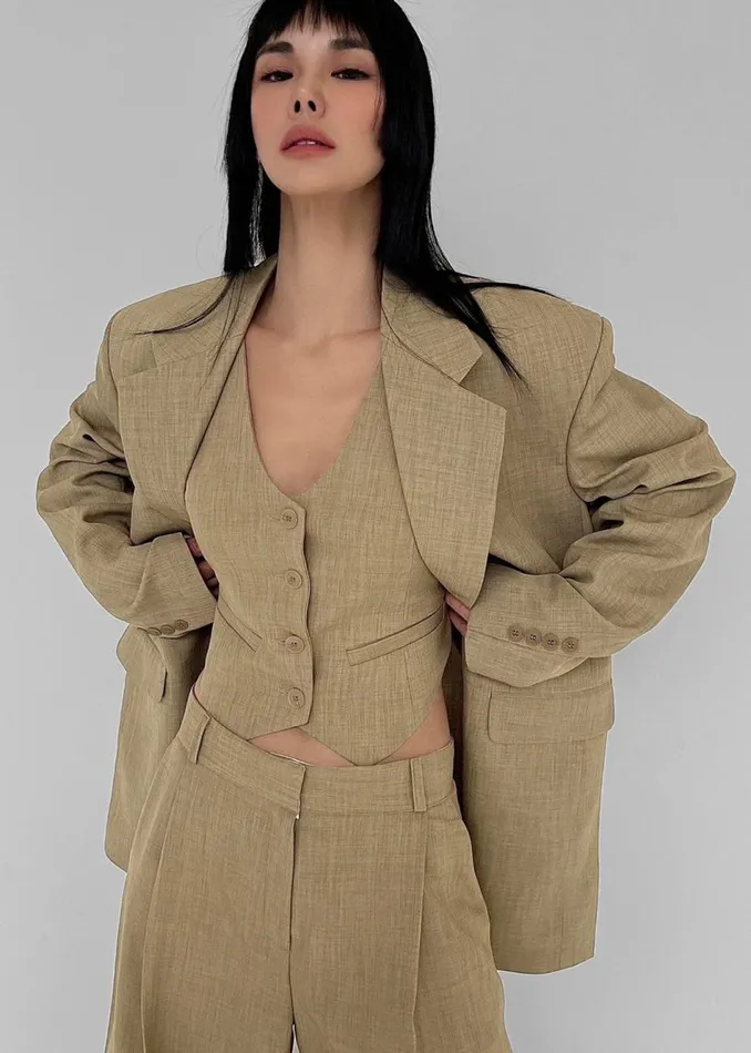 Women The Frankie Shop Outerwear Gladys Blazer Khaki
