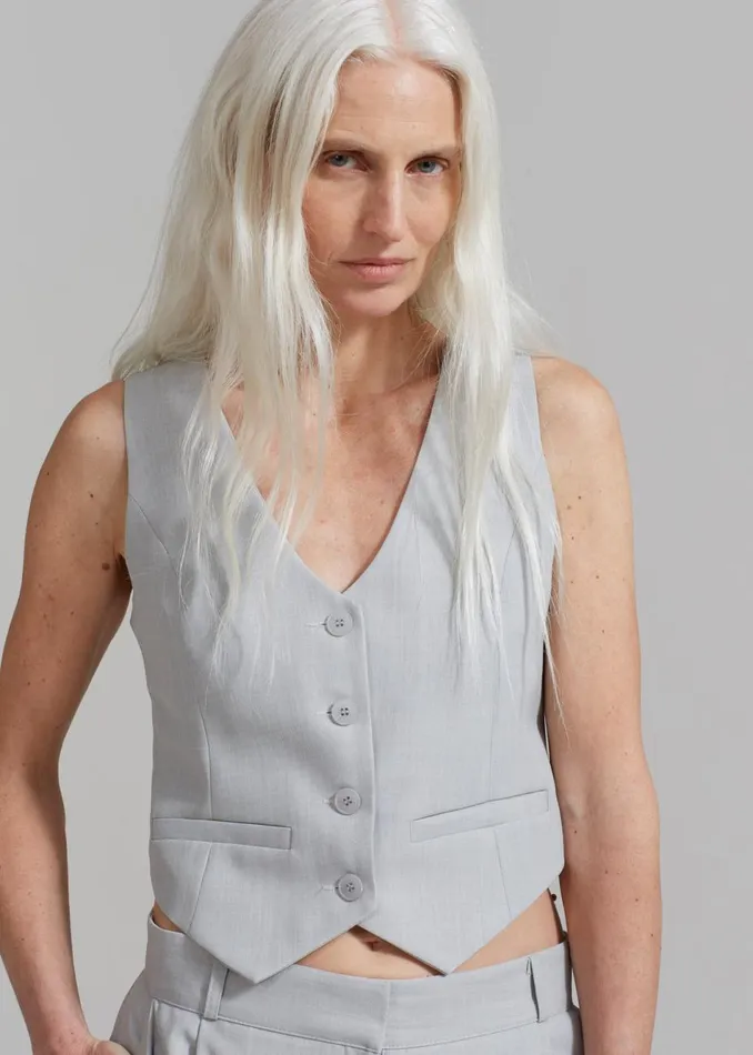 Women The Frankie Shop Outerwear Gladys Vest Grey