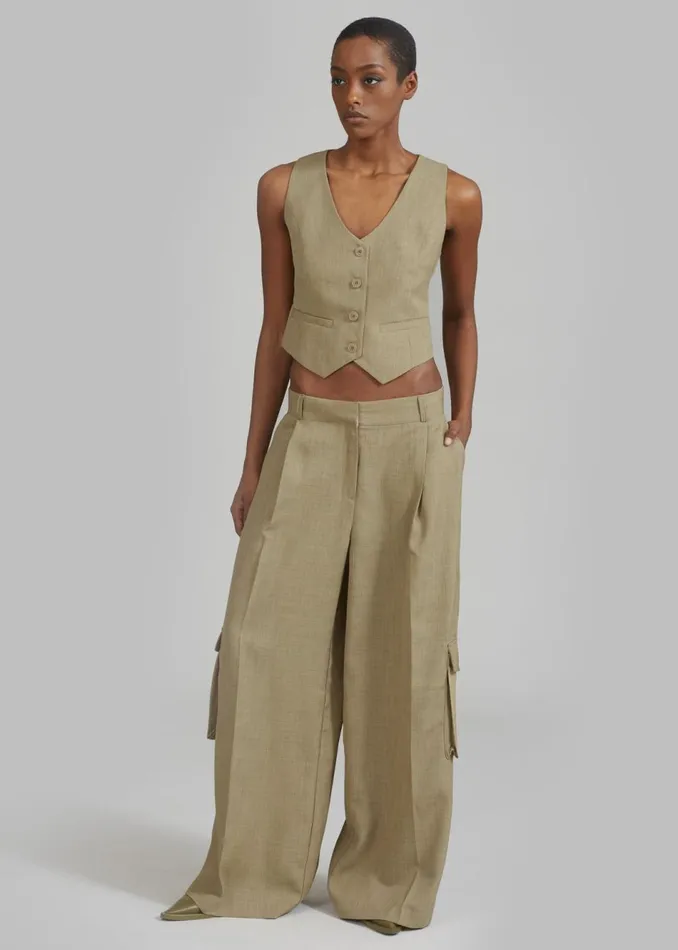 Women The Frankie Shop Outerwear Gladys Vest Khaki