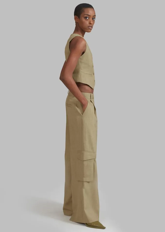 Women The Frankie Shop Outerwear Gladys Vest Khaki