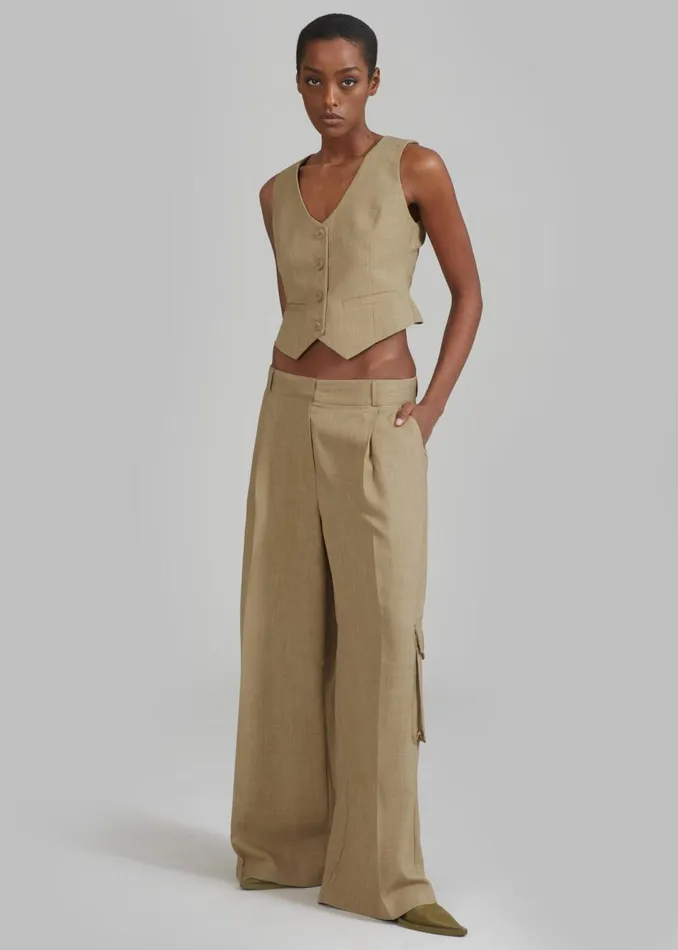Women The Frankie Shop Outerwear Gladys Vest Khaki