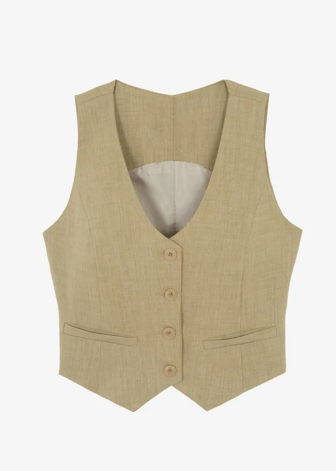 Women The Frankie Shop Outerwear Gladys Vest Khaki