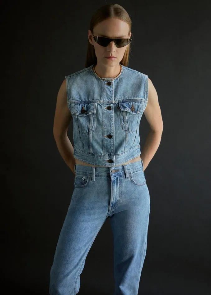 Women The Frankie Shop Outerwear Haikure Judy Vest Bleach Blue