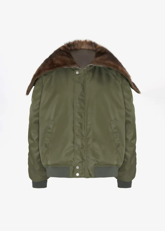 Women The Frankie Shop Outerwear Hayden Faux Fur Bomber Khaki